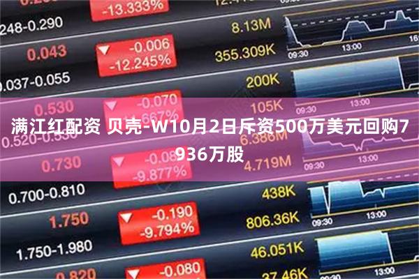 满江红配资 贝壳-W10月2日斥资500万美元回购7936万股
