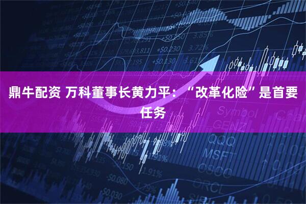 鼎牛配资 万科董事长黄力平：“改革化险”是首要任务