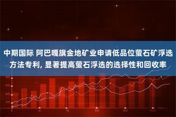中期国际 阿巴嘎旗金地矿业申请低品位萤石矿浮选方法专利, 显著提高萤石浮选的选择性和回收率